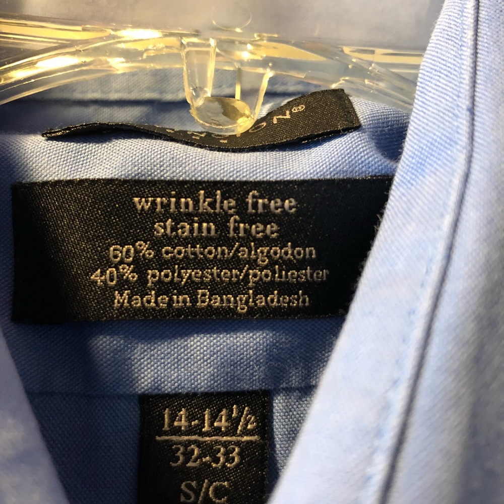 Covington Light Blue Men’s Dress Shirt - Picture 4 of 6